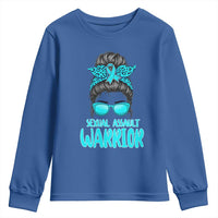 Sexual Assault Awareness Messy Bun Support Survivors Youth Sweatshirt
