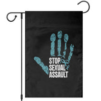Stop Sexual Assault Garden Flag Teal Ribbon Hand