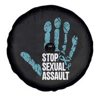 Stop Sexual Assault Spare Tire Cover Teal Ribbon Hand
