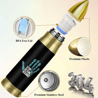 Stop Sexual Assault Bullet Tumbler Teal Ribbon Hand