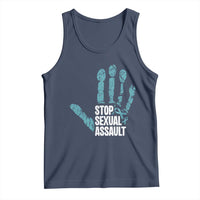 Stop Sexual Assault Tank Top Teal Ribbon Hand