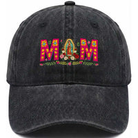 Virgen de Guadalupe Washed Cotton Baseball Cap Mexican Heritage Mom Mother’s Day Gift