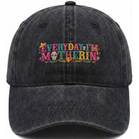 Every Day I'm Motherin Washed Cotton Baseball Cap Cinco De Mayo Mexican Mom Gift