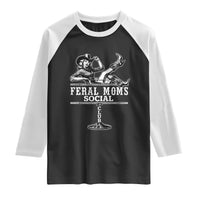 Feral Moms Social Club Raglan Shirt Western Cowgirl Mom Mother’s Day Gift