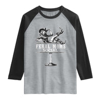 Feral Moms Social Club Raglan Shirt Western Cowgirl Mom Mother’s Day Gift