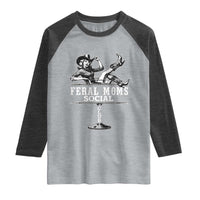 Feral Moms Social Club Raglan Shirt Western Cowgirl Mom Mother’s Day Gift
