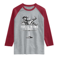 Feral Moms Social Club Raglan Shirt Western Cowgirl Mom Mother’s Day Gift