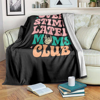 Overstimulated Moms Club Throw Blanket Funny Mom Life Mother Day Gift
