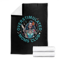 Overstimulated Moms Club Throw Blanket Neurodivergent Mom Mental Health