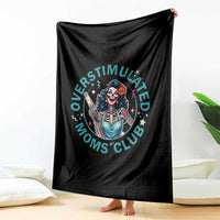 Overstimulated Moms Club Throw Blanket Neurodivergent Mom Mental Health