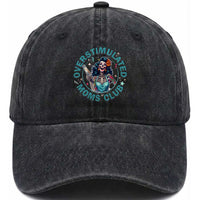 Overstimulated Moms Club Washed Cotton Baseball Cap Neurodivergent Mom Mental Health