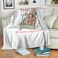 Feral Moms Social Club Throw Blanket Western Cowgirl Mom Mother’s Day