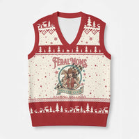 Feral Moms Social Club V-Neck Knit Sweater Vest Western Cowgirl Mom Mother’s Day