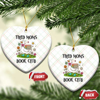 Tired Moms Book Club Ceramic Ornament Silly Goose Mama Bookish Reader Gift