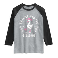 Feral Moms Raising Hellions Social Club Raglan Shirt Funny Goose Pink Cowgirl Boots Hat