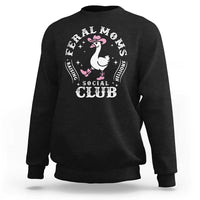 Feral Moms Raising Hellions Social Club Sweatshirt Funny Goose Pink Cowgirl Boots Hat