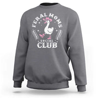 Feral Moms Raising Hellions Social Club Sweatshirt Funny Goose Pink Cowgirl Boots Hat