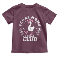 Feral Moms Raising Hellions Social Club Toddler T Shirt Funny Goose Pink Cowgirl Boots Hat