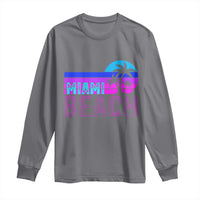 Vintage Miami Beach Long Sleeve Shirt Florida Proud Floridian Retro Palms Trees