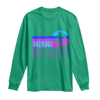 Vintage Miami Beach Long Sleeve Shirt Florida Proud Floridian Retro Palms Trees