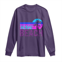 Vintage Miami Beach Long Sleeve Shirt Florida Proud Floridian Retro Palms Trees