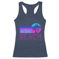 Vintage Miami Beach Racerback Tank Top Florida Proud Floridian Retro Palms Trees