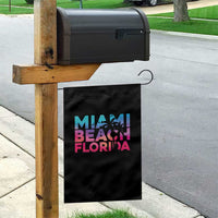 Miami Beach Florida Proud Garden Flag Floridian Retro Palms Trees