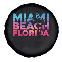 Miami Beach Florida Proud Spare Tire Cover Floridian Retro Palms Trees