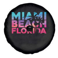 Miami Beach Florida Proud Spare Tire Cover Floridian Retro Palms Trees