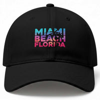 Miami Beach Florida Proud Baseball Cap Floridian Retro Palms Trees