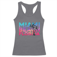 Miami Beach Florida Proud Racerback Tank Top Floridian Retro Palms Trees