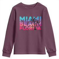 Miami Beach Florida Proud Youth Sweatshirt Floridian Retro Palms Trees
