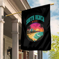 South Beach Miami Garden Flag Retro Florida USA Souvenir Gift