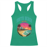 South Beach Miami Racerback Tank Top Retro Florida USA Souvenir Gift