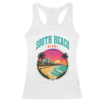 South Beach Miami Racerback Tank Top Retro Florida USA Souvenir Gift