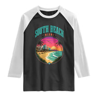 South Beach Miami Raglan Shirt Retro Florida USA Souvenir Gift