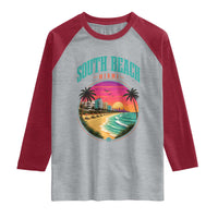 South Beach Miami Raglan Shirt Retro Florida USA Souvenir Gift