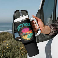 South Beach Miami Tumbler With Handle Retro Florida USA Souvenir Gift