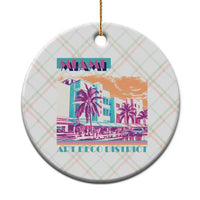 Vintage Miami Florida Art Deco Ceramic Ornament Miami City Pride Graphic