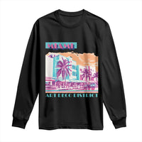 Vintage Miami Florida Art Deco Long Sleeve Shirt Miami City Pride Graphic