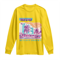 Vintage Miami Florida Art Deco Long Sleeve Shirt Miami City Pride Graphic