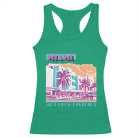 Vintage Miami Florida Art Deco Racerback Tank Top Miami City Pride Graphic