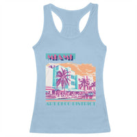Vintage Miami Florida Art Deco Racerback Tank Top Miami City Pride Graphic
