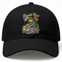 Hispanic Heritage Month Baseball Cap Taino Boricua Coqui Frog Puerto Rico