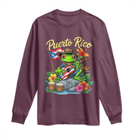 Hispanic Heritage Month Long Sleeve Shirt Taino Boricua Coqui Frog Puerto Rico