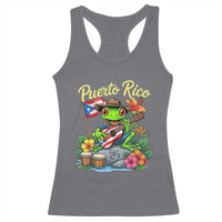 Hispanic Heritage Month Racerback Tank Top Taino Boricua Coqui Frog Puerto Rico