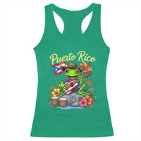 Hispanic Heritage Month Racerback Tank Top Taino Boricua Coqui Frog Puerto Rico