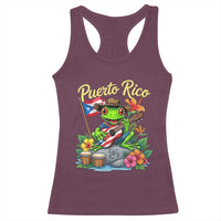 Hispanic Heritage Month Racerback Tank Top Taino Boricua Coqui Frog Puerto Rico