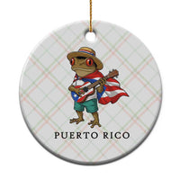 Coqui Frog Puerto Rico Ceramic Ornament Boricua Taino Island Pride