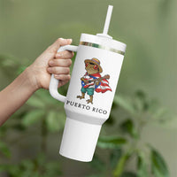 Coqui Frog Puerto Rico Tumbler With Handle Boricua Taino Island Pride